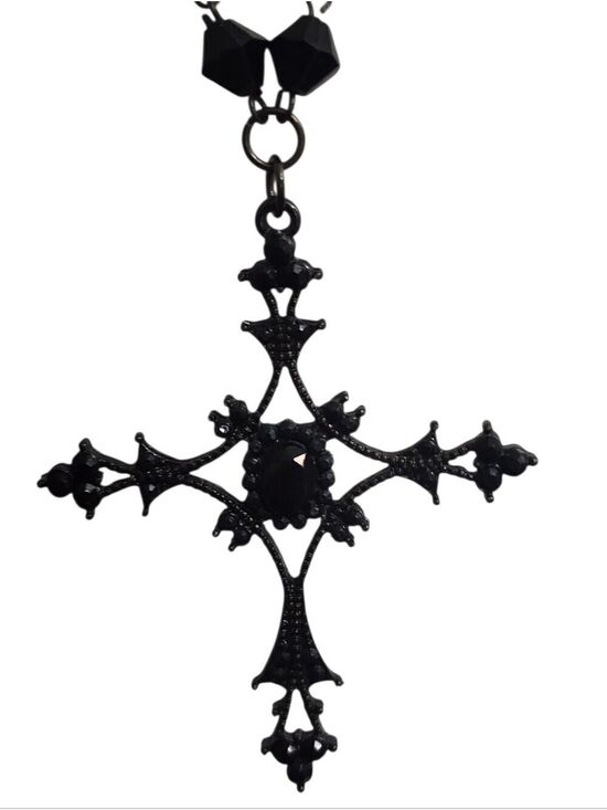 Jewelry - Black Gothic Cross Pendant Necklace